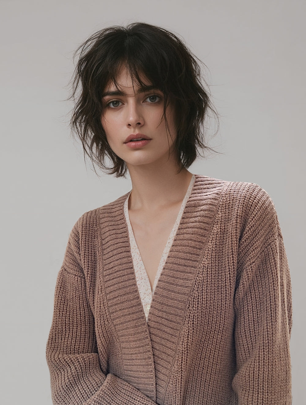 Brio Cardigan Natural Brown